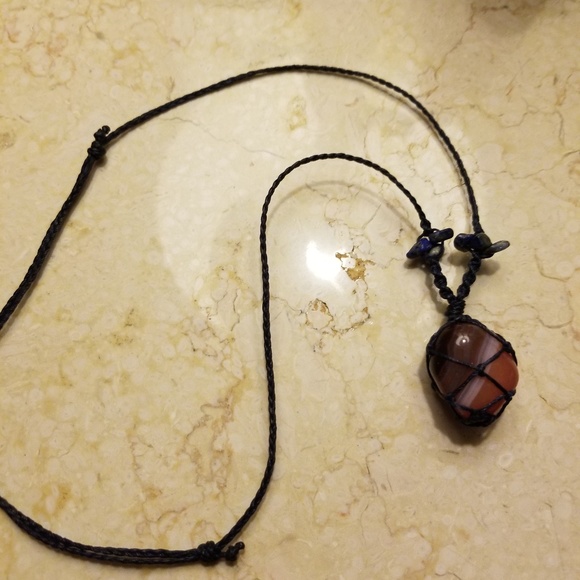UNISEX Agate stone necklace - Picture 2 of 4